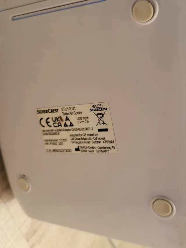 Enfriador de aire Silvercrest blanco