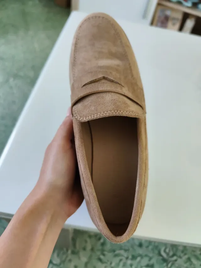 Mocasines de ante con plataforma