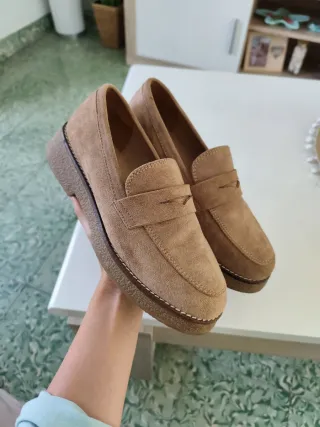 Mocasines de ante con plataforma