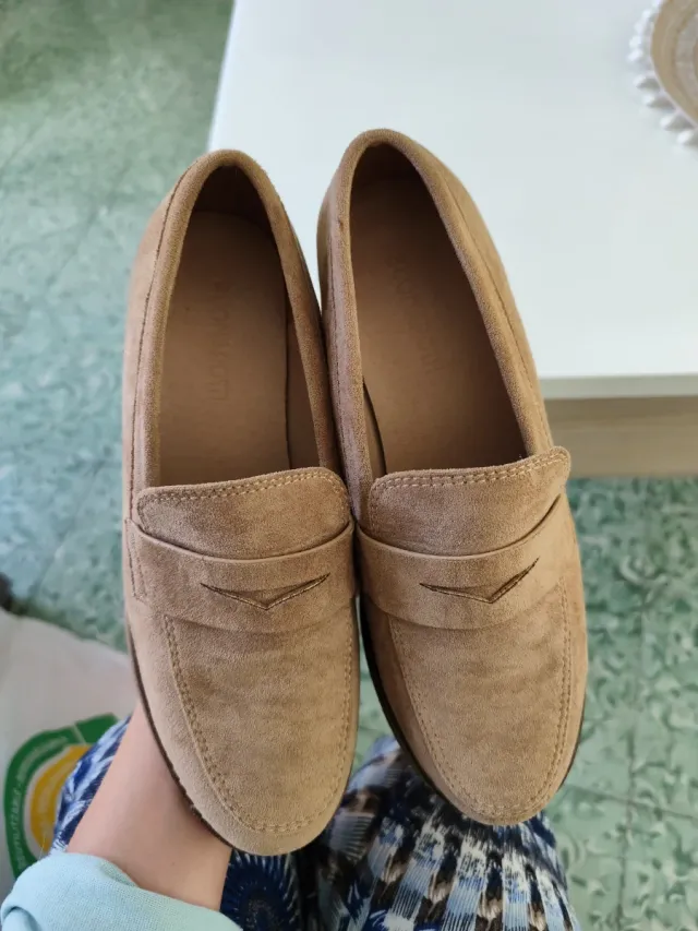 Mocasines de ante con plataforma