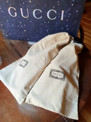 Mocasines Gucci Blanco y Dorado