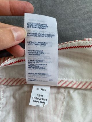 Pantalones Tommy Hilfiger rayas rojas