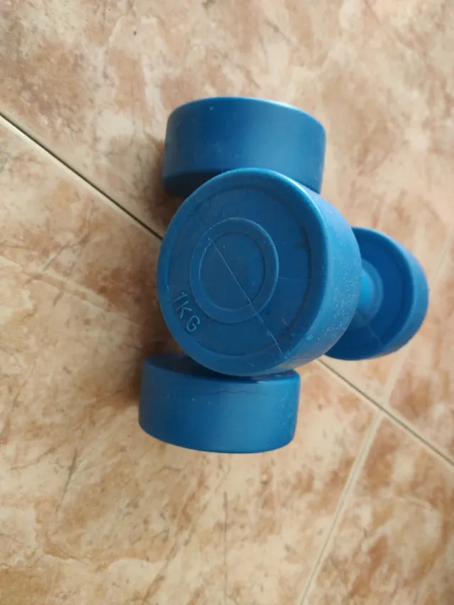 Mancuernas 1kg Plástico Azul (Par)