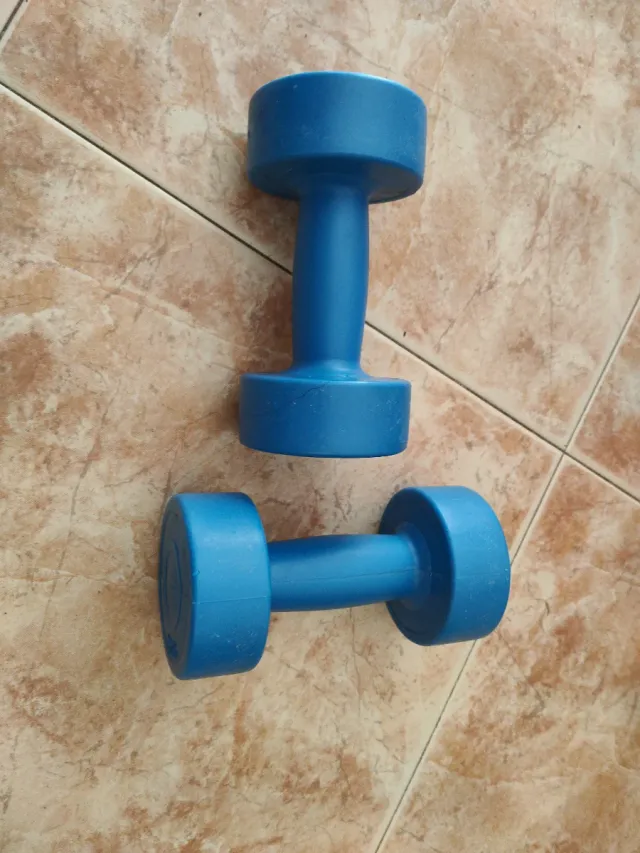 Mancuernas 1kg Plástico Azul (Par)