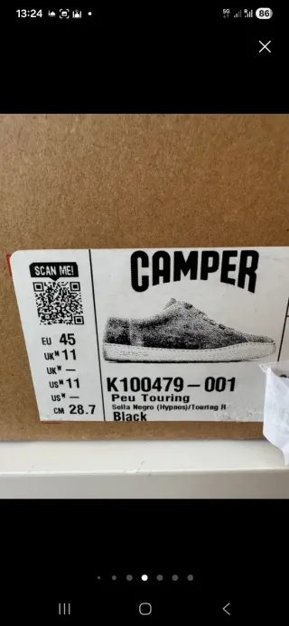 Zapatillas Camper Negras y Grises