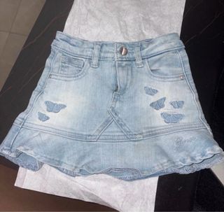 Gonna jeans Guess bambina con farfalle