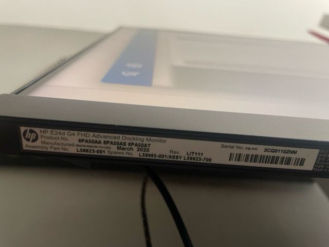 Monitor HP e24d G4 Negro/Plateado