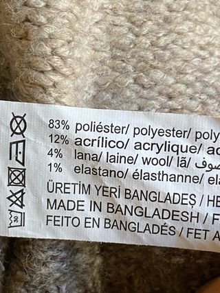 Jersey Lefties rayas gris y beige Talla M