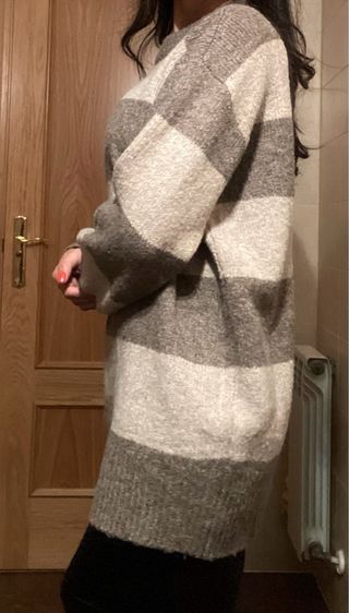 Jersey Lefties rayas gris y beige Talla M