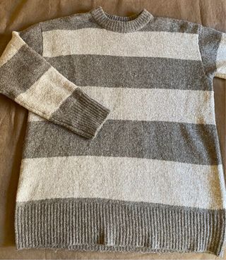 Jersey Lefties rayas gris y beige Talla M