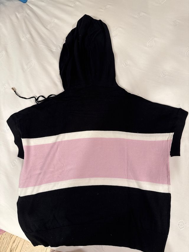 Chaleco Liu Jo Negro y Rosa con Capucha