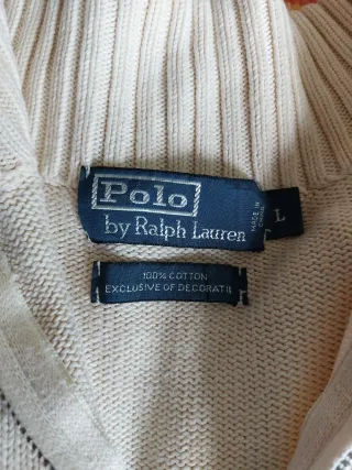Maglione Ralph Lauren 1/4 zip beige