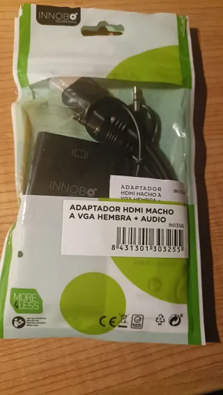 Adaptador HDMI Macho a VGA Hembra + Audio