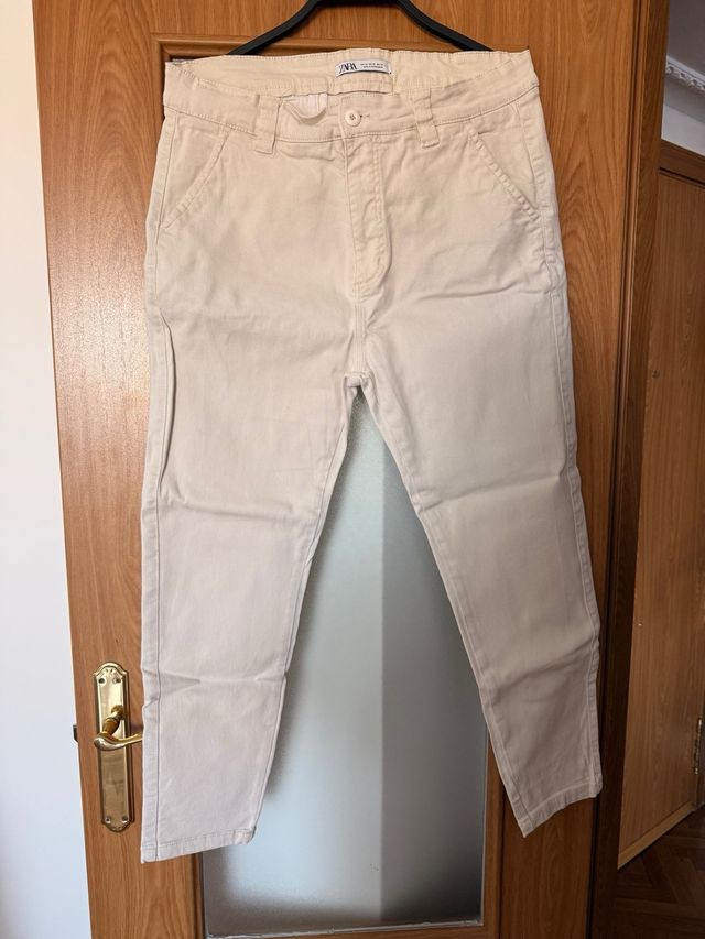Pantalón Zara Baggy Beige