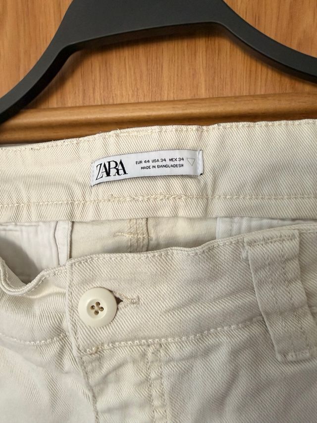 Pantalón Zara Baggy Beige