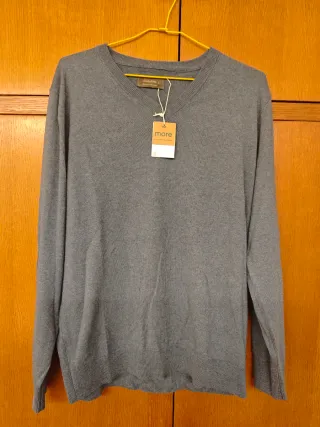 Jersey pico azul grisáceo hombre Talla L