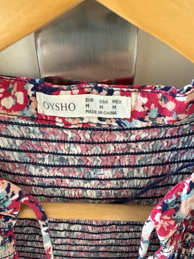 Vestido Oysho con estampado de flores talla M