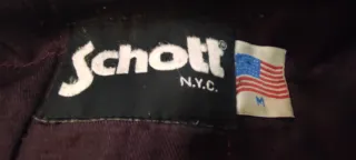 Cazadora de cuero Schott Negra