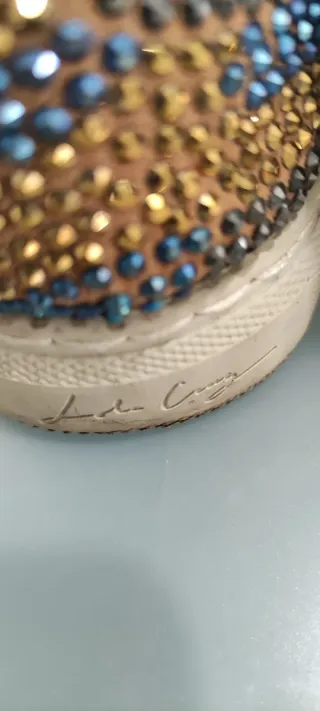 Botas Mujer Beige con Brillantes