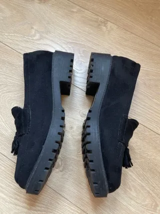 Mocasines negros terciopelo talla 37