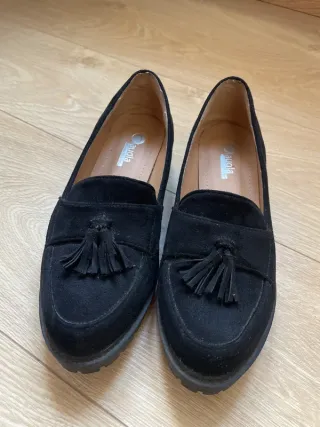 Mocasines negros terciopelo talla 37