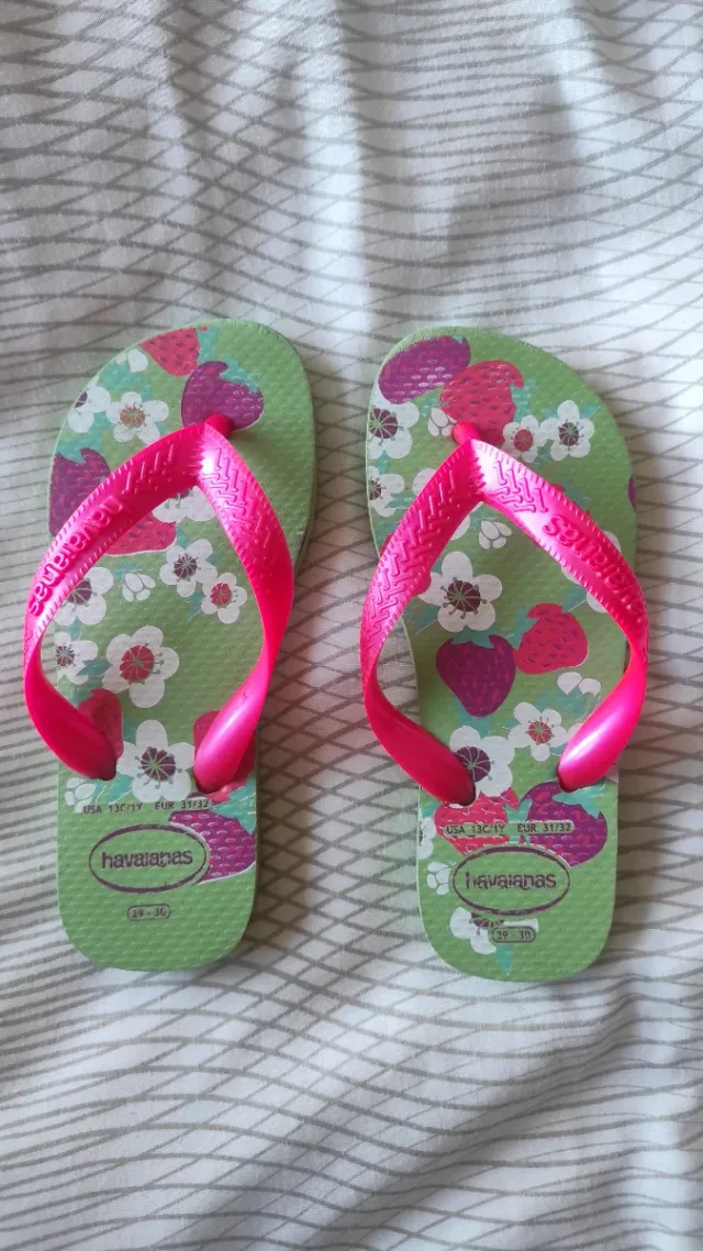 Xancleta Havaianas verdes i fucsies T.29-30