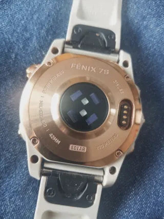 Garmin fenix 7s zafiro Solar Oro + correa metal
