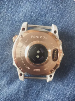 Garmin fenix 7s zafiro Solar Oro + correa metal
