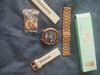 Garmin fenix 7s zafiro Solar Oro + correa metal