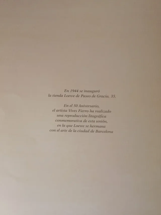 Litografía Loewe Edición Limitada