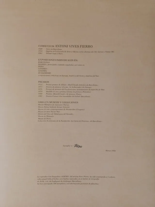 Litografía Loewe Edición Limitada