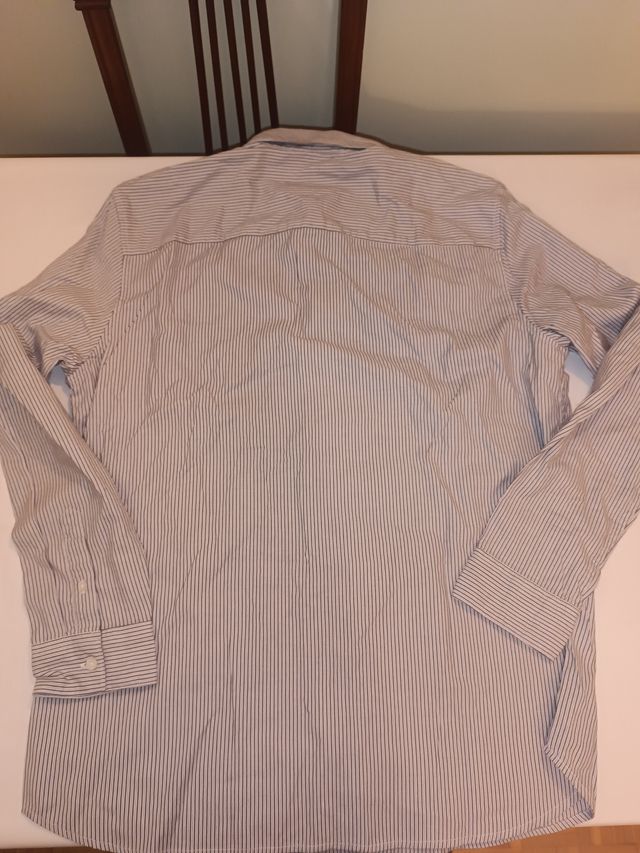 Camicia Jack & Jones a righe grigio/bianco taglia XXL