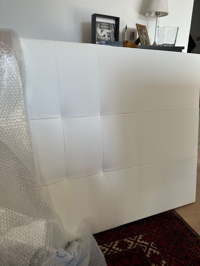 Cabecero para cama de 90cm Piel Sintética Blanca