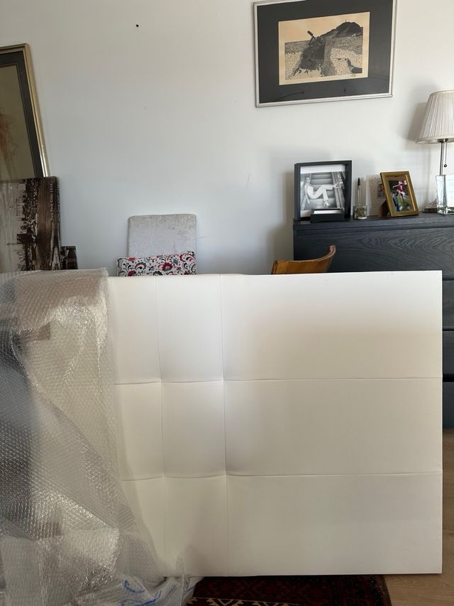 Cabecero para cama de 90cm Piel Sintética Blanca