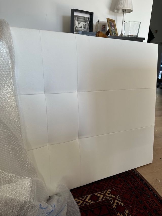 Cabecero para cama de 90cm Piel Sintética Blanca