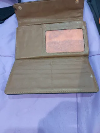 Monedero Tous piel marrón y negro