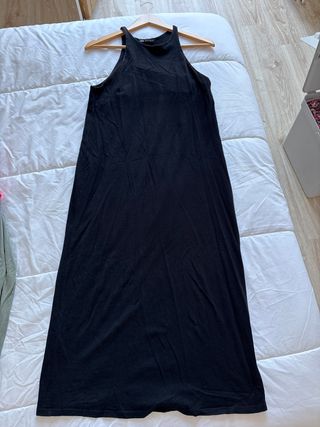 Vestido largo negro Zara Talla M