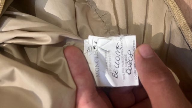 Chaqueta Moncler Beige Mujer