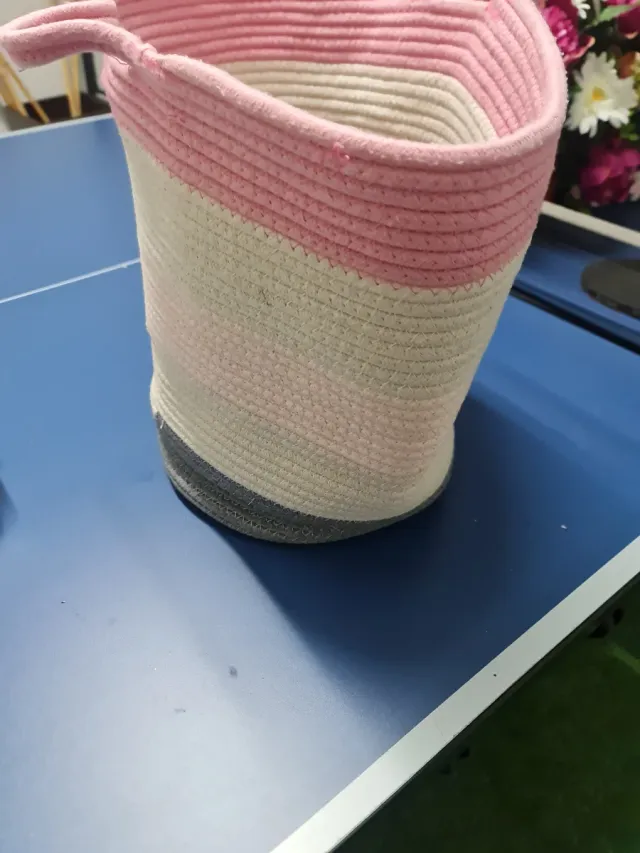 Cesta de tela decorativa