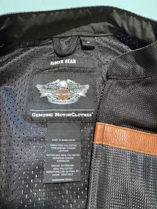 Cazadora Harley Davidson Verano Negra Naranja