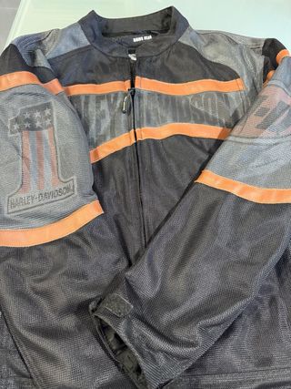 Cazadora Harley Davidson Verano Negra Naranja