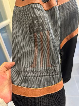 Cazadora Harley Davidson Verano Negra Naranja