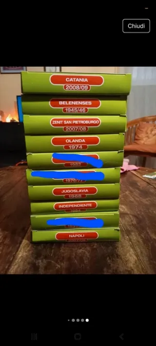 Lotto 7 squadre Subbuteo La Leggenda