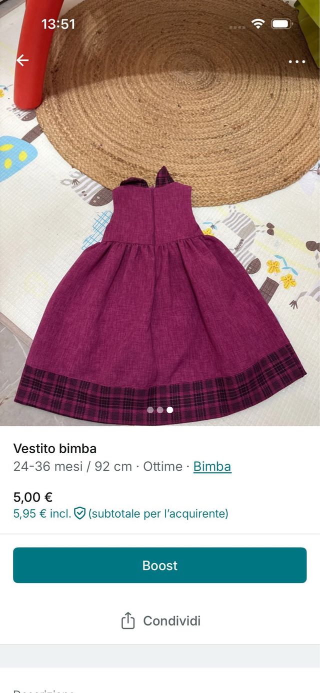 Vestito bimba 24-36 mesi