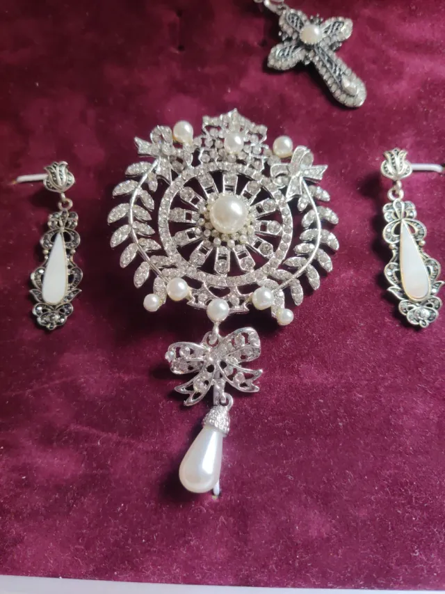 Conjunto Fallera Niña Plateado