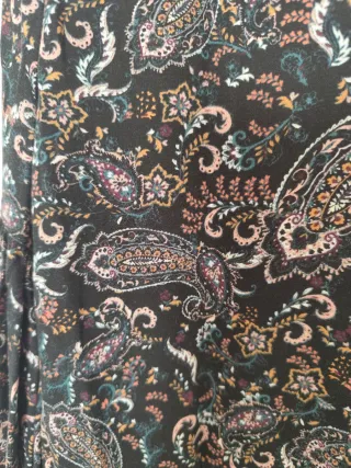 Vestido estampado paisley manga larga