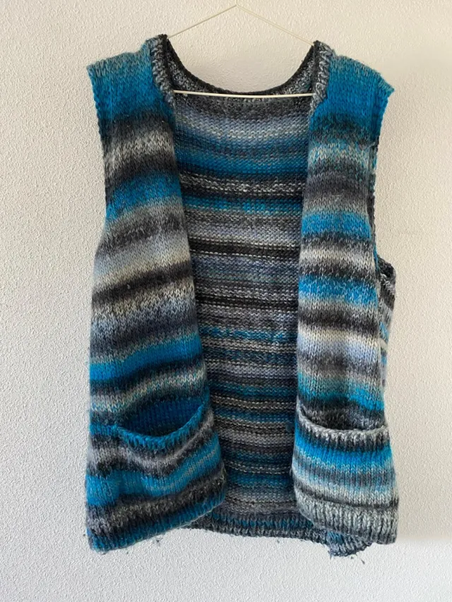 Chaleco de lana tejido multicolor
