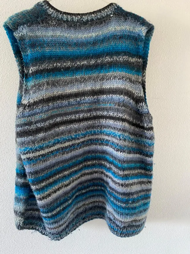 Chaleco de lana tejido multicolor