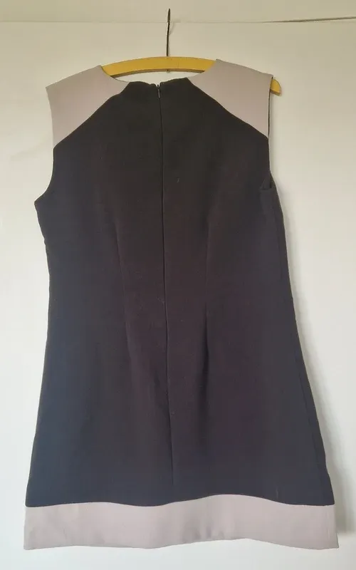 Vestido sin mangas marrón y beige – Talla XL