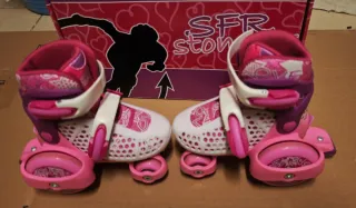 Pattini SFR bambina rosa e bianchi